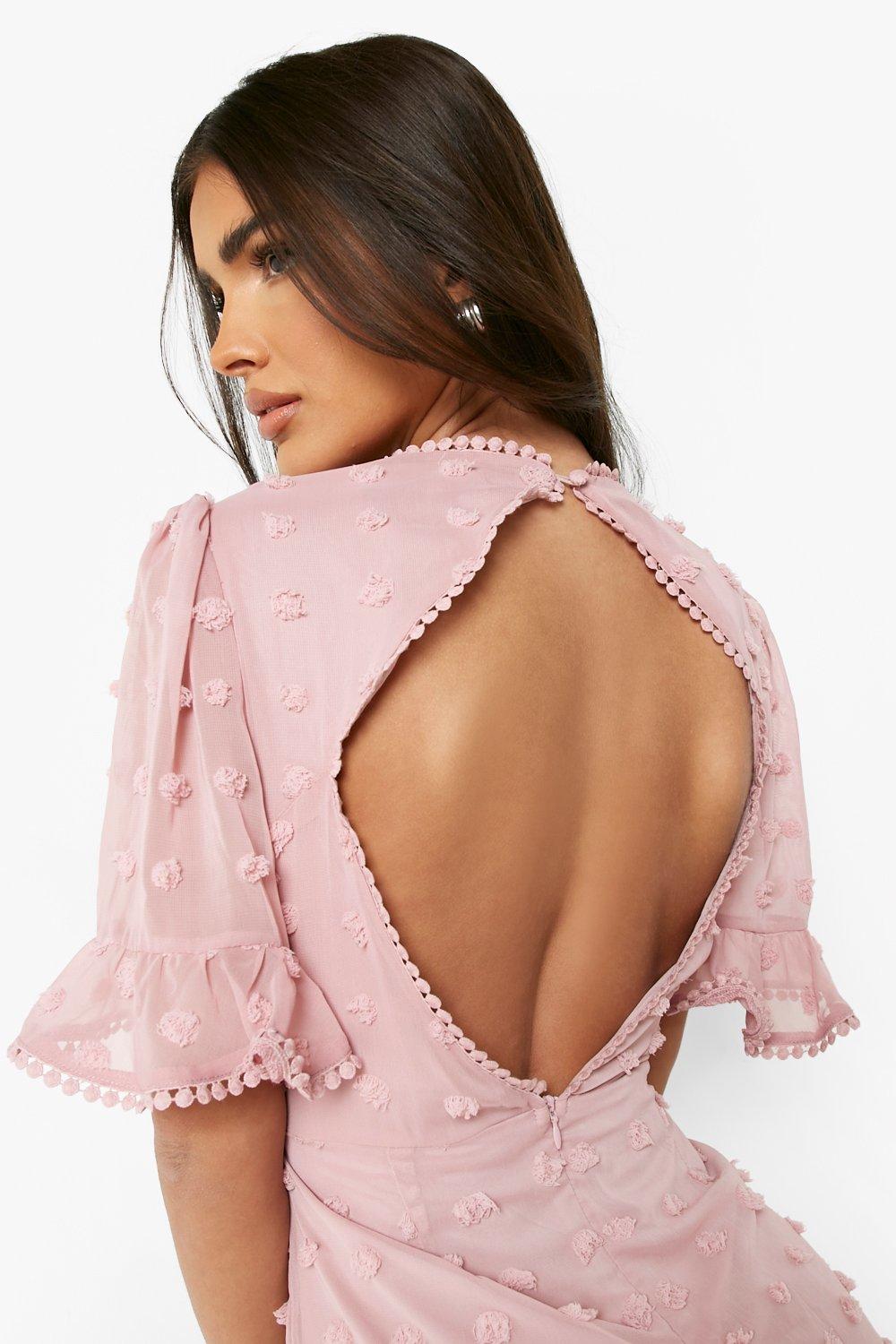 Baby pink dress boohoo sale